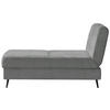 SCHLAFSOFA in Flachgewebe Hellgrau  - Hellgrau/Schwarz, Modern, Textil/Metall (205/90/92cm) - Novel