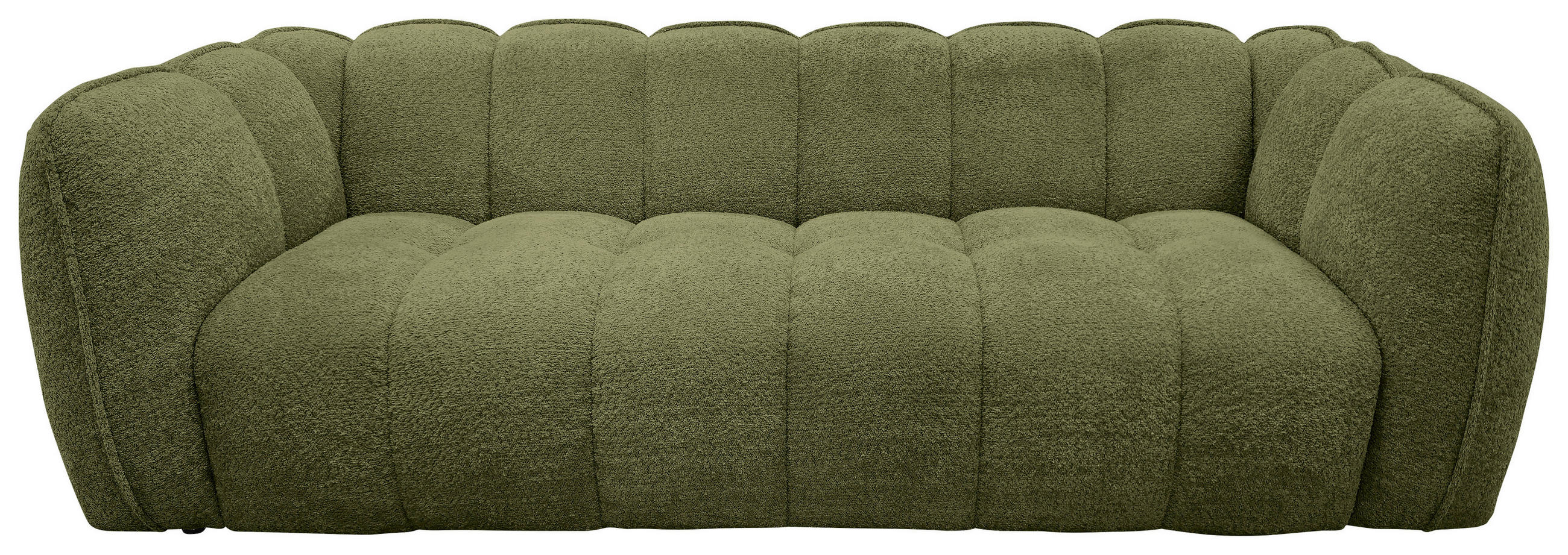 BIGSOFA Chenille Olivgrün  - Schwarz/Olivgrün, MODERN, Kunststoff/Textil (235/73/103cm) - Carryhome