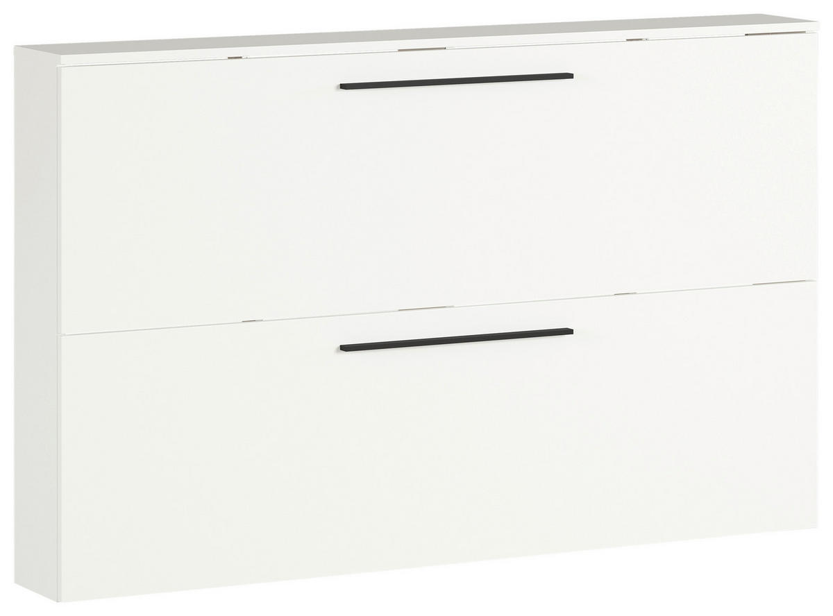 SCHUHKIPPER  in 140/85/19 cm  - Weiss/Schwarz, Basics, Holzwerkstoff/Kunststoff (140/85/19cm)