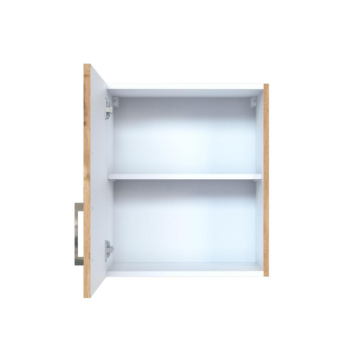 KÜCHENOBERSCHRANK 50/57/34 cm  in Eiche Wotan  - Chromfarben/Eiche Wotan, Modern, Holzwerkstoff/Metall (50/57/34cm) - Held