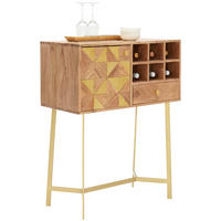 VISOKA KOMODA, barve akacije, zlate barve, starinsko roza  - zlate barve/starinsko roza, Trendi, kovina/leseni material (82/105/40cm) - Landscape