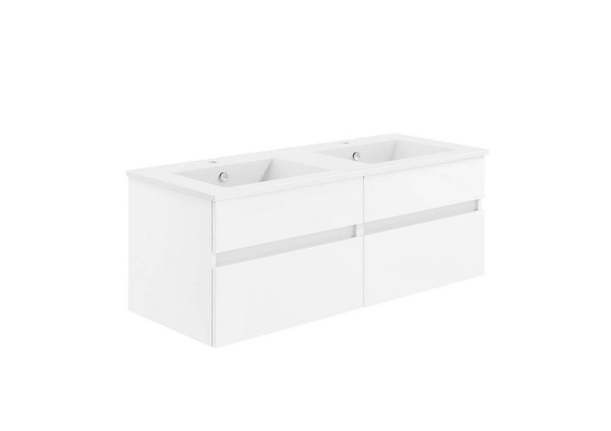 BADEZIMMER  in 150 cm  - Weiß Hochglanz/Weiß, KONVENTIONELL, Holzwerkstoff (150cm) - Puris