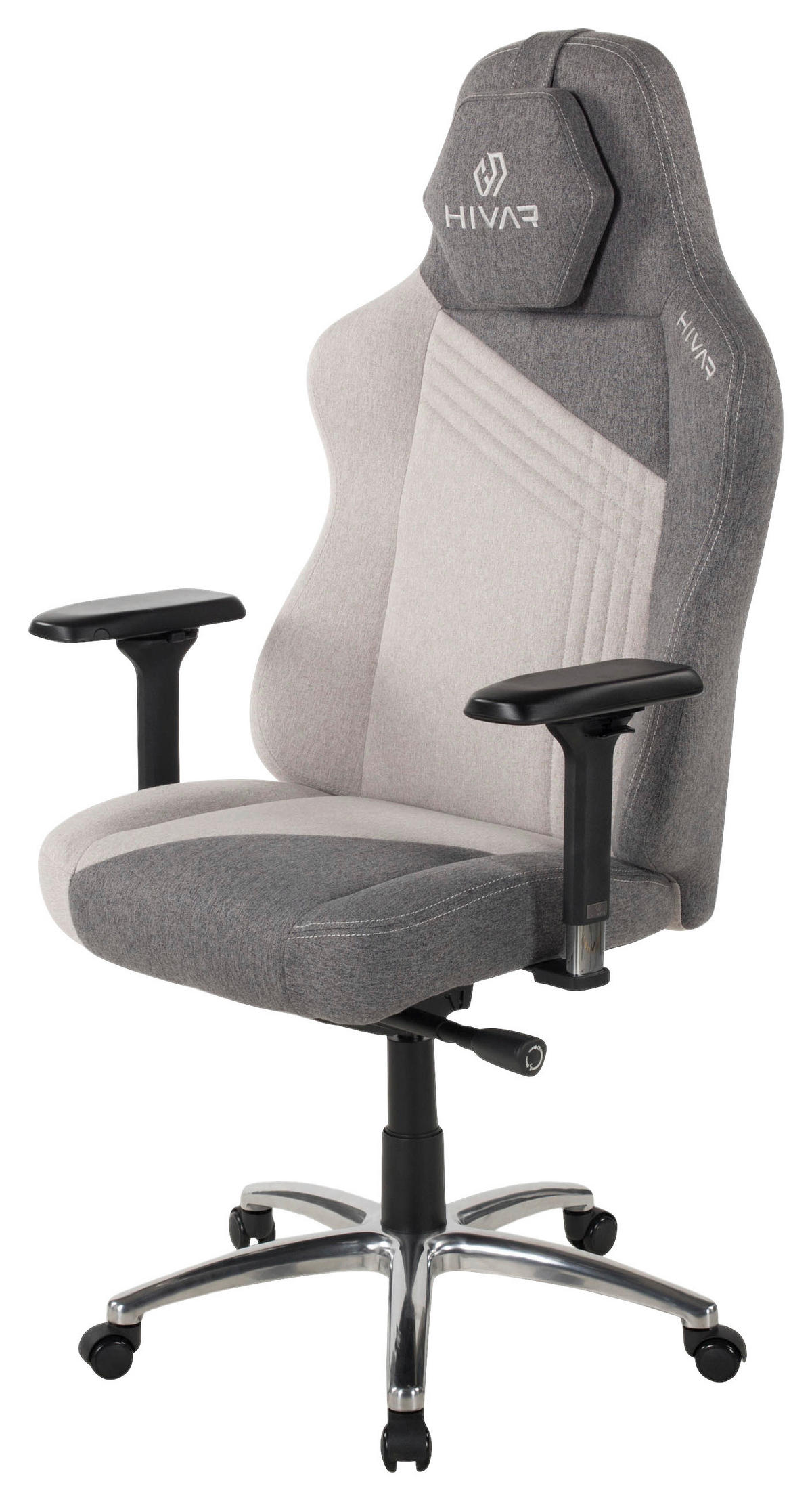 SKYLAR XL Ash Silver Silberfarben, Hellgrau, Anthrazit Metall, Textil   - Anthrazit/Silberfarben, LIFESTYLE, Textil/Metall (81/147/72cm) - HIVAR