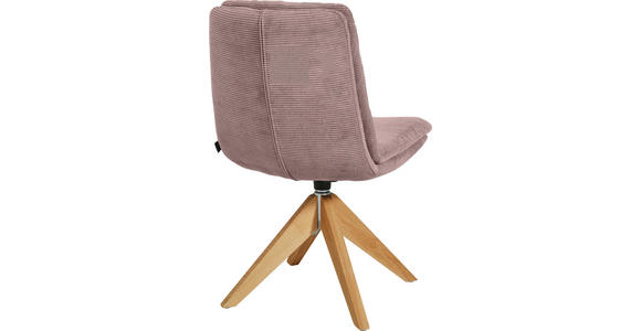 STUHL - Eichefarben/Altrosa, Design, Holz/Textil (50/90/69cm) - Johann Jakob