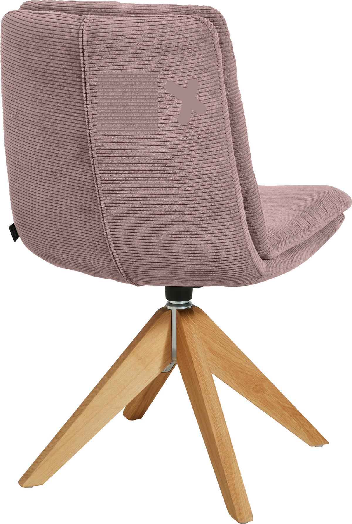 STUHL  in Cord  - Eichefarben/Altrosa, Design, Holz/Textil (50/90/69cm) - Johann Jakob