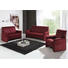SITZGARNITUR Mikrofaser Bordeaux - Bordeaux, Design, Textil (188/138/96/88cm) - Elegando