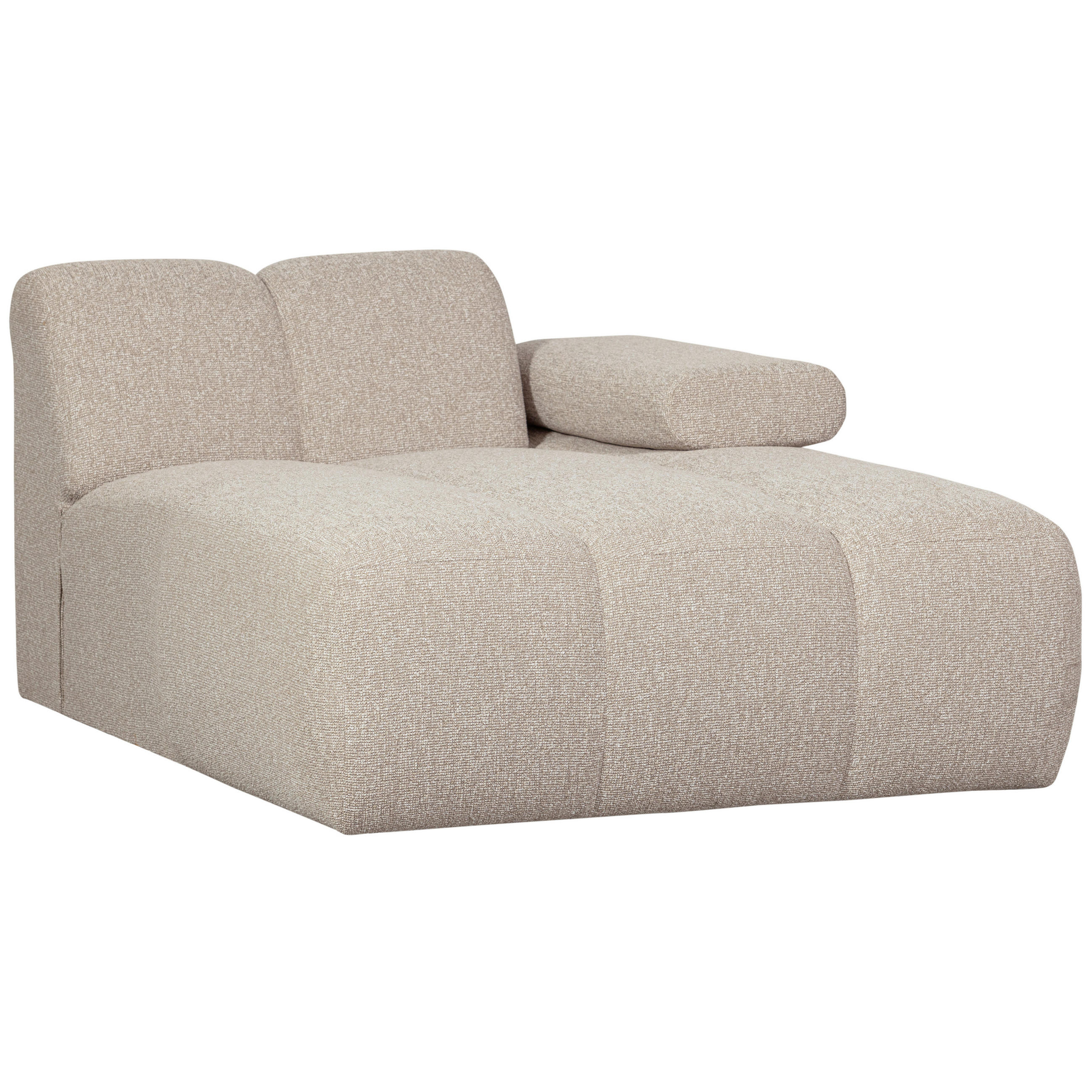 SOFAELEMENT Mojo in Bouclé Beige  - Beige/Schwarz, Design, Textil (162/74/124cm) - Livetastic