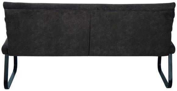 SITZBANK 180/94,5/70 cm Webstoff Anthrazit  - Anthrazit/Schwarz, Design, Textil/Metall (180/94,5/70cm) - Novel