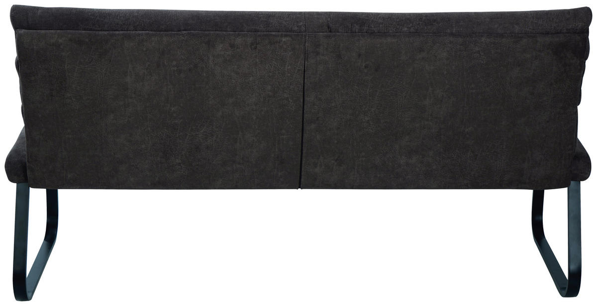 SITZBANK 180/94,5/70 cm Webstoff Anthrazit  - Anthrazit/Schwarz, Design, Textil/Metall (180/94,5/70cm) - Novel