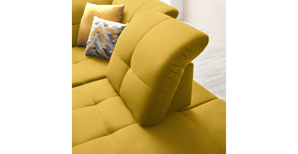 ECKSOFA  in Chenille Currygelb  310/240 cm  - Currygelb/Schwarz, Design, Textil/Metall (310/240cm) - Xora