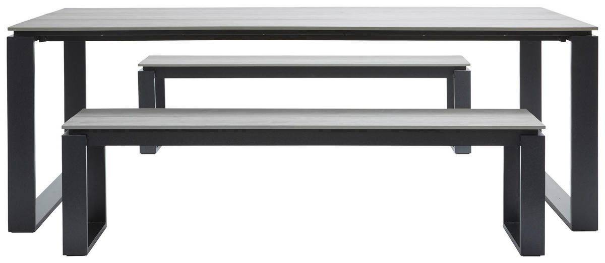 VRTNA KLOP  aluminij  - črna/siva, Moderno, kovina/umetna masa (160/44/36cm) - Ambia Garden