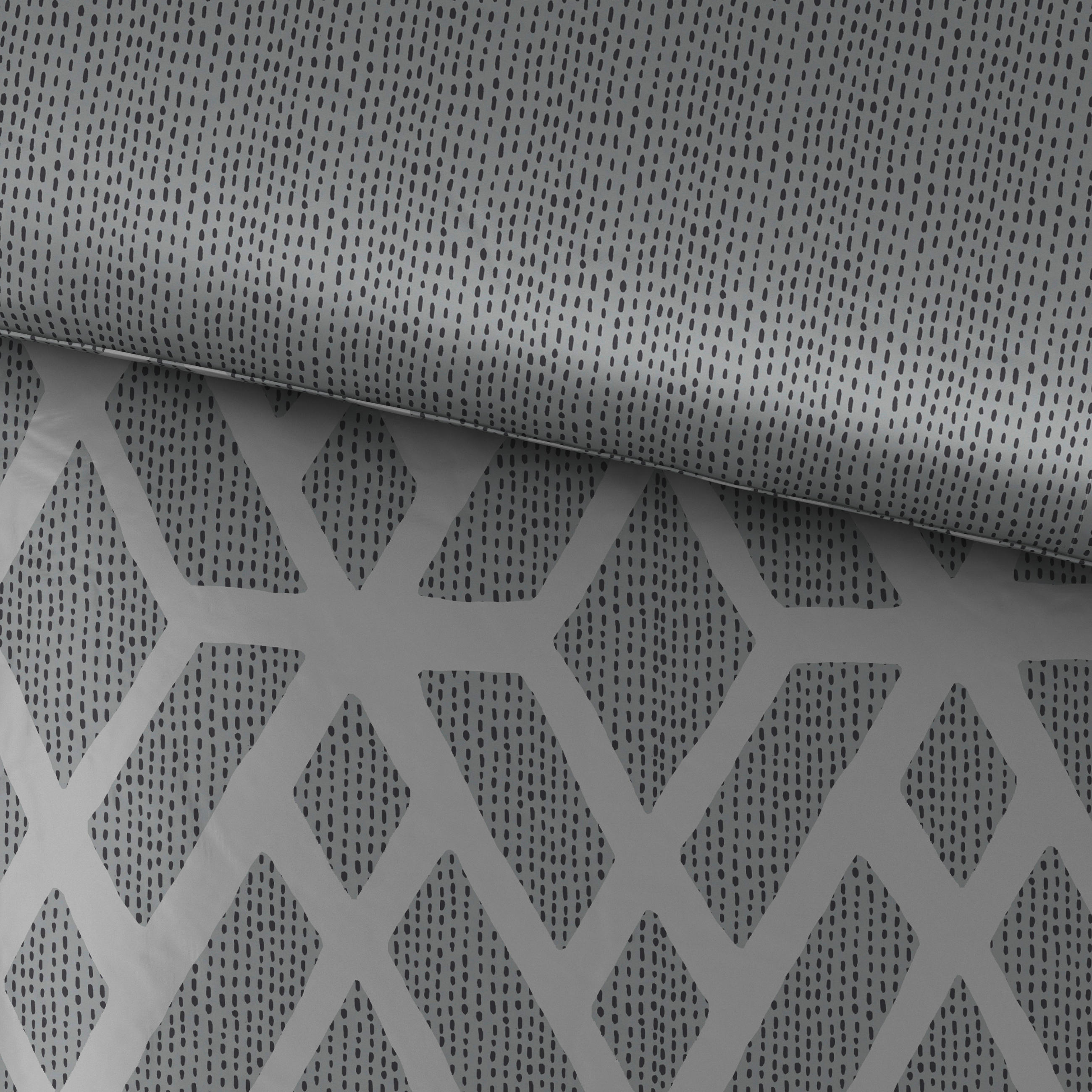 OBOJSTRANNÁ POSTEĽNÁ BIELIZEŇ, antracitová, 140/200 cm - antracitová, Design, textil (140/200cm) - Dieter Knoll