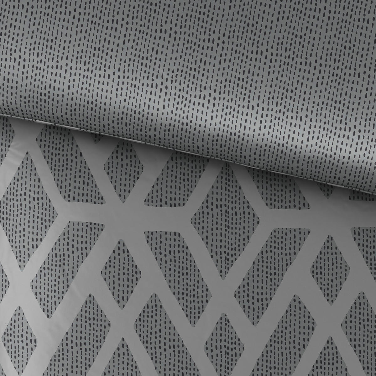 POSTELJINA SA DVA LICA SALVADOR 135/200 cm antracit  - antracit, Dizajnerski, tekstil (135/200cm) - Dieter Knoll