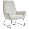 SESSEL Cord Weiß    - Schwarz/Weiß, Design, Textil/Metall (82/102/81cm) - Hom`in