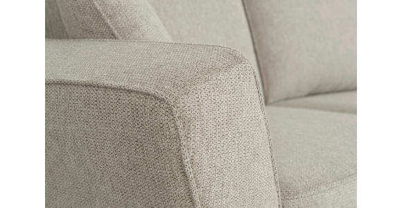 ECKSOFA in Flachgewebe Taupe  - Taupe/Eichefarben, KONVENTIONELL, Holz/Textil (265/159cm) - Carryhome