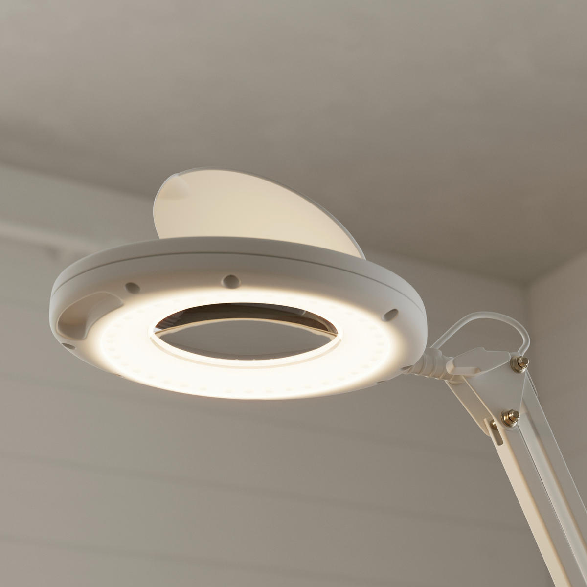 Lampă De Birou 60/15,8/33 cm    - alb, Basics, plastic/metal (60/15,8/33cm) - Novel