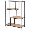 REGAL Schwarz, Eichefarben  - Eichefarben/Schwarz, MODERN, Holzwerkstoff/Metall (77/114/34cm) - Xora