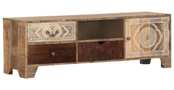 LOWBOARD in 150/50/49 cm - Messingfarben/Multicolor, Design, Holz/Metall (150/50/49cm) - Landscape