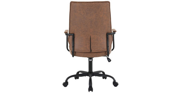 DREHSTUHL in Mikrofaser Braun - Schwarz/Braun, Design, Kunststoff/Textil (62/100-109,5/65,5cm) - Carryhome