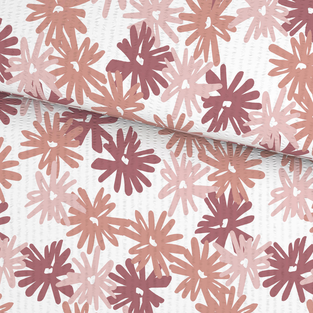 BETTWÄSCHE 2-teilig Seersucker 140/200 cm  - Rot, KONVENTIONELL, Textil (140/200cm) - Esposa