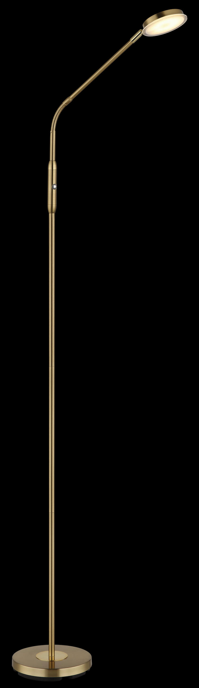 LED-STEHLEUCHTE 52/20/173 cm    - Klar/Messingfarben, Design, Kunststoff/Metall (52/20/173cm) - Globo