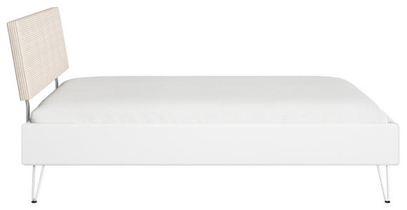 BETT 120/200 cm  in Weiß  - Weiß, Design, Holzwerkstoff/Textil (120/200cm) - Carryhome