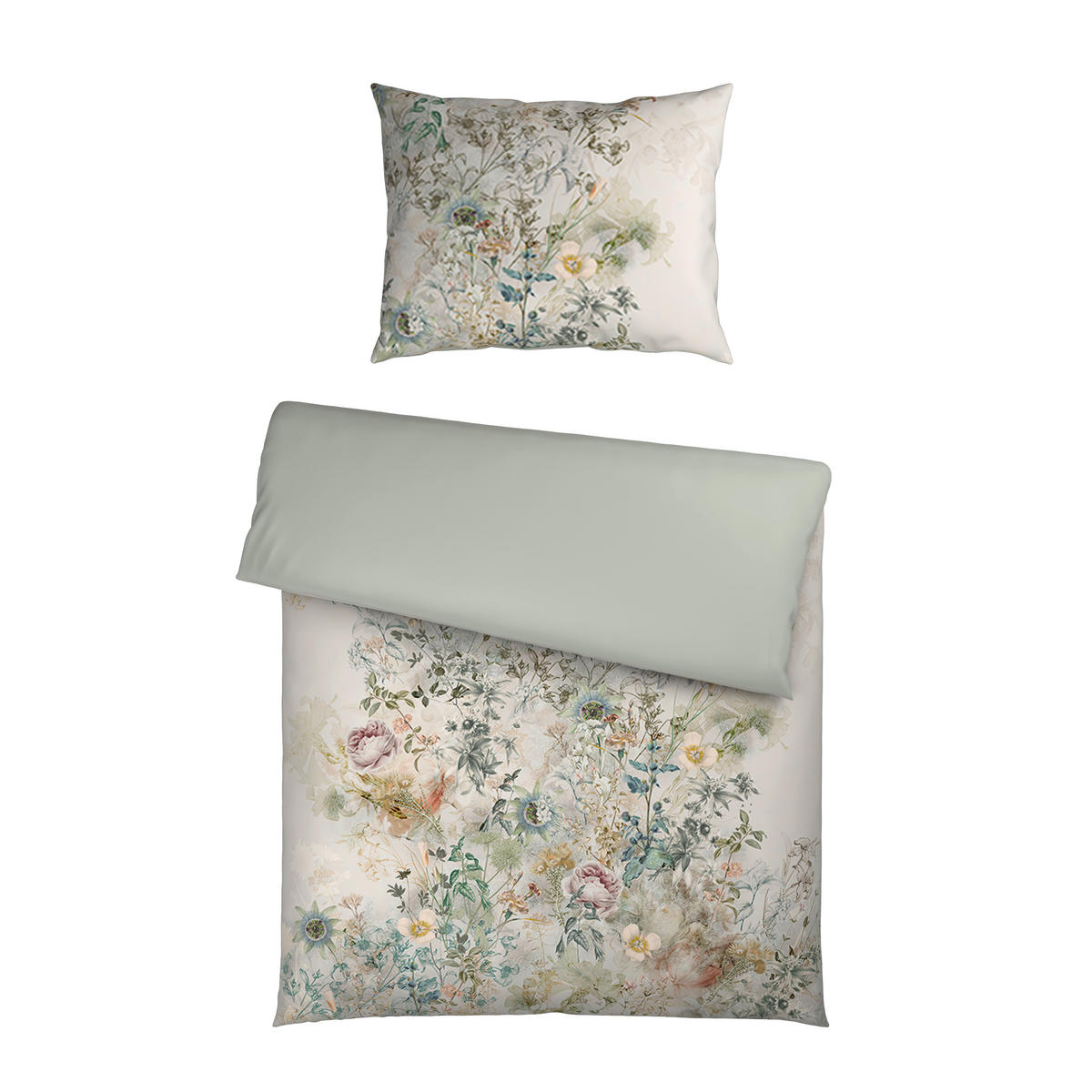 WENDEBETTWÄSCHE The Retreat Satin 140/200 cm  - Grau, Basics, Textil (140/200cm) - Novel