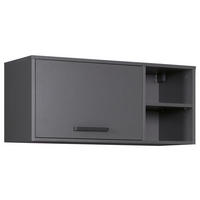 KÜCHENOBERSCHRANK 99/44/40 cm  in Anthrazit  - Anthrazit/Schwarz, MODERN, Holzwerkstoff/Metall (99/44/40cm) - home24