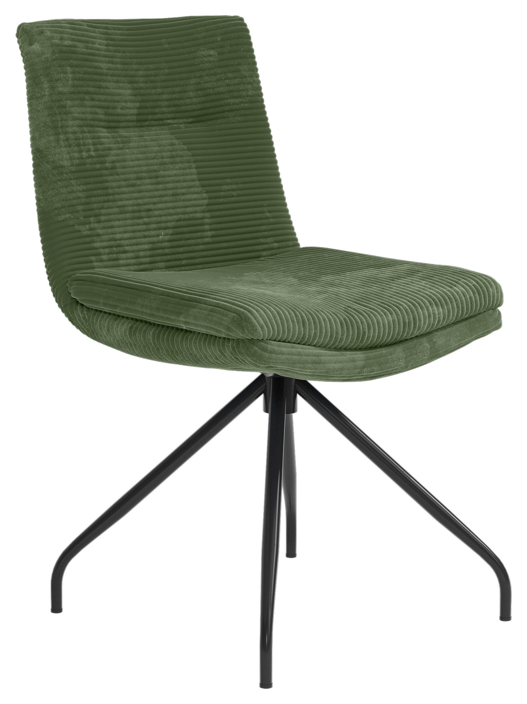 STUHL - Schwarz/Olivgrün, Design, Textil/Metall (50/85/64cm) - Musterring