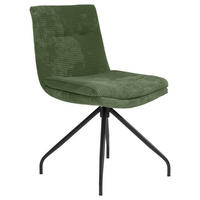 STUHL - Schwarz/Olivgrün, Design, Textil/Metall (50/85/64cm) - Musterring