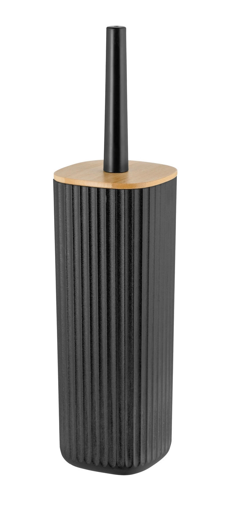 WC-BÜRSTENGARNITUR - Schwarz, Basics, Naturmaterialien/Kunststoff (10/36/10cm) - Wenko