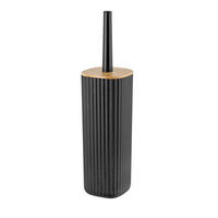 WC-BÜRSTENGARNITUR - Schwarz, Basics, Naturmaterialien/Kunststoff (10/36/10cm) - Wenko