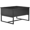 COUCHTISCH in Metall 70/40,5-65,5/60 cm  - Schwarz, Design, Metall (70/40,5-65,5/60cm) - Livetastic