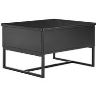 COUCHTISCH in Metall 70/40,5-65,5/60 cm  - Schwarz, Design, Metall (70/40,5-65,5/60cm) - Livetastic