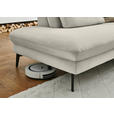 WOHNLANDSCHAFT  in Chenille, Flachgewebe Naturfarben  - Schwarz/Naturfarben, Design, Textil/Metall (208/344/180cm) - Dieter Knoll