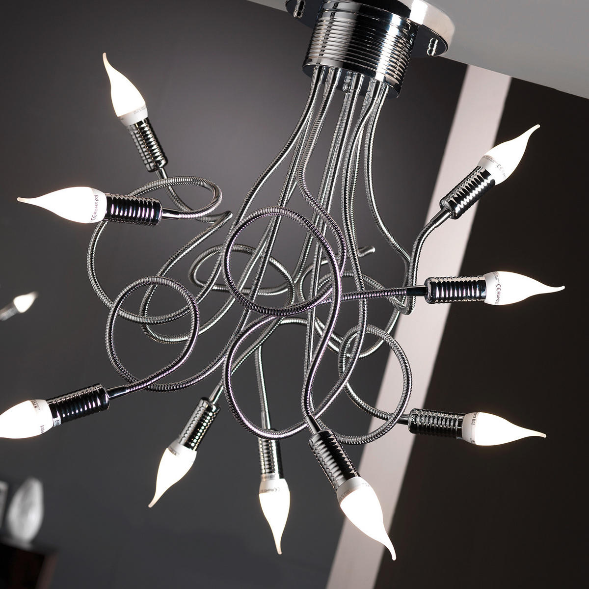 DECKENLEUCHTE 70/85 cm   - Chromfarben, Design, Metall (70/85cm)