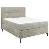 BOXSPRINGBETT 140/200 cm  in Hellgrau  - Hellgrau/Schwarz, Design, Textil/Metall (140/200cm) - Esposa