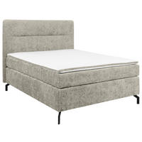 BOXSPRINGBETT 140/200 cm  in Hellgrau  - Hellgrau/Schwarz, Design, Textil/Metall (140/200cm) - Esposa