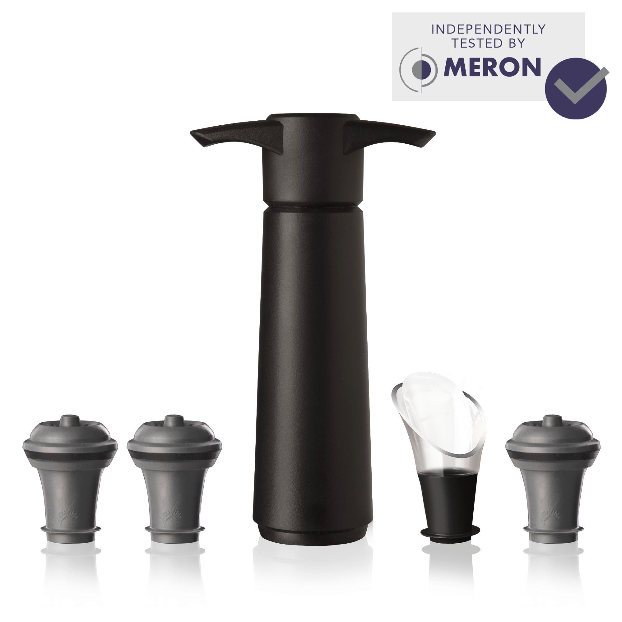 SET ZA VINO  - crna, Basics, metal/plastika - Vacu Vin