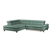 ECKSOFA Dunkelgrün Chenille  - Chromfarben/Dunkelgrün, KONVENTIONELL, Textil/Metall (234/312cm) - Livetastic