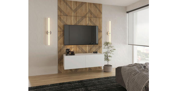 LOWBOARD Newniq in 120/36,7/45 cm - Weiß, Design, Holzwerkstoff (120/36,7/45cm) - Hom`in