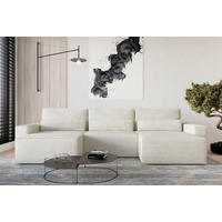 WOHNLANDSCHAFT BRAZIL MINI U Beige Cord  - Beige/Schwarz, Design, Textil (162/350/162cm) - MID.YOU