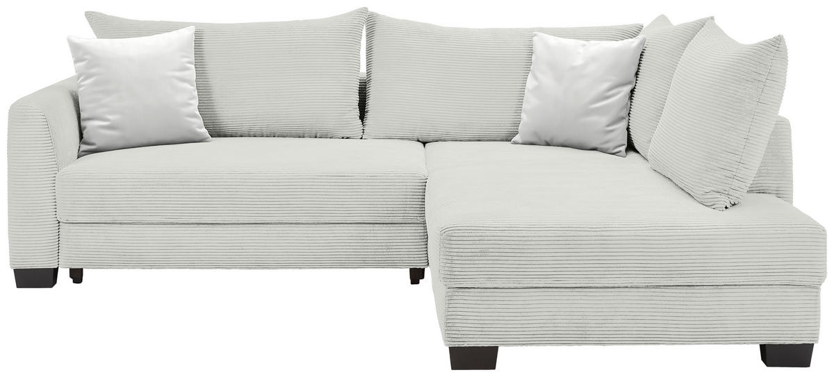 ECKSOFA in Cord Naturfarben  - Schwarz/Naturfarben, Konventionell, Holz/Textil (267/181cm) - Carryhome