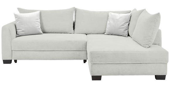 ECKSOFA in Cord Naturfarben  - Schwarz/Naturfarben, KONVENTIONELL, Holz/Textil (267/181cm) - Carryhome