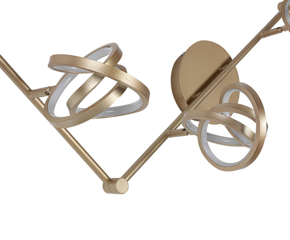 DECKENLEUCHTE 180/14/23,2 cm   - Weiß/Cappuccino, Trend, Kunststoff/Metall (180/14/23,2cm) - Novel