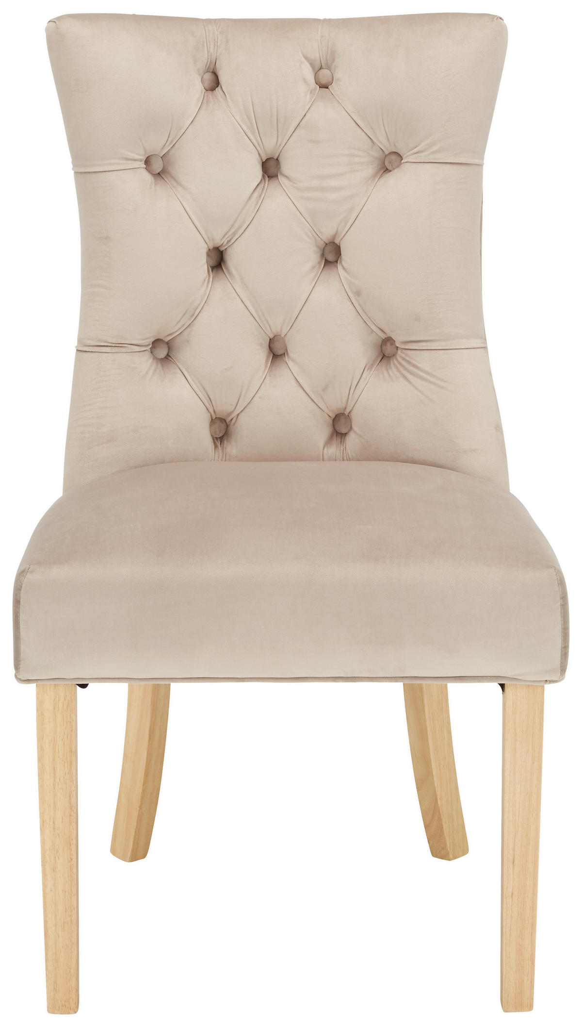 STOL stål sammet  - taupe/naturfärgad, Lifestyle, metall/trä (55/97/64cm) - Hom`in