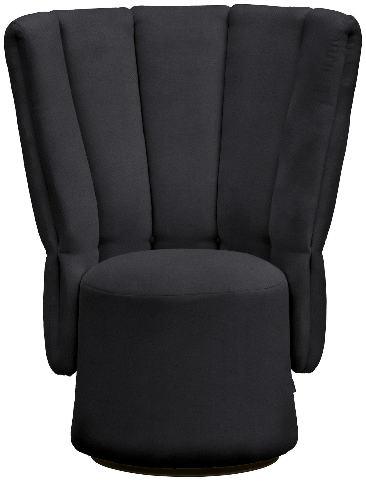 COCKTAILSESSEL in Velours Anthrazit  - Anthrazit/Schwarz, Design, Holz/Textil (92/113/70cm) - Emilio Belluti