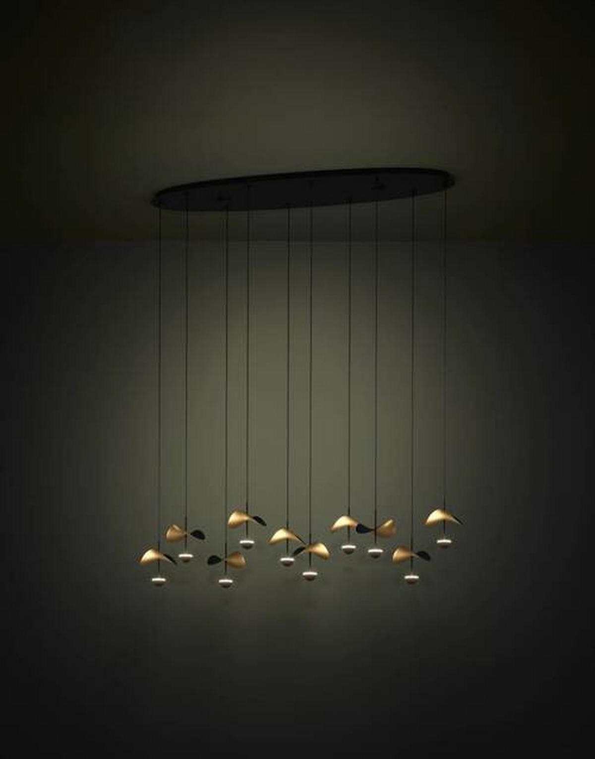 LED-PENDELLEUCHTE 112/33/150 cm    - Goldfarben/Schwarz, Design, Metall (112/33/150cm) - Eglo