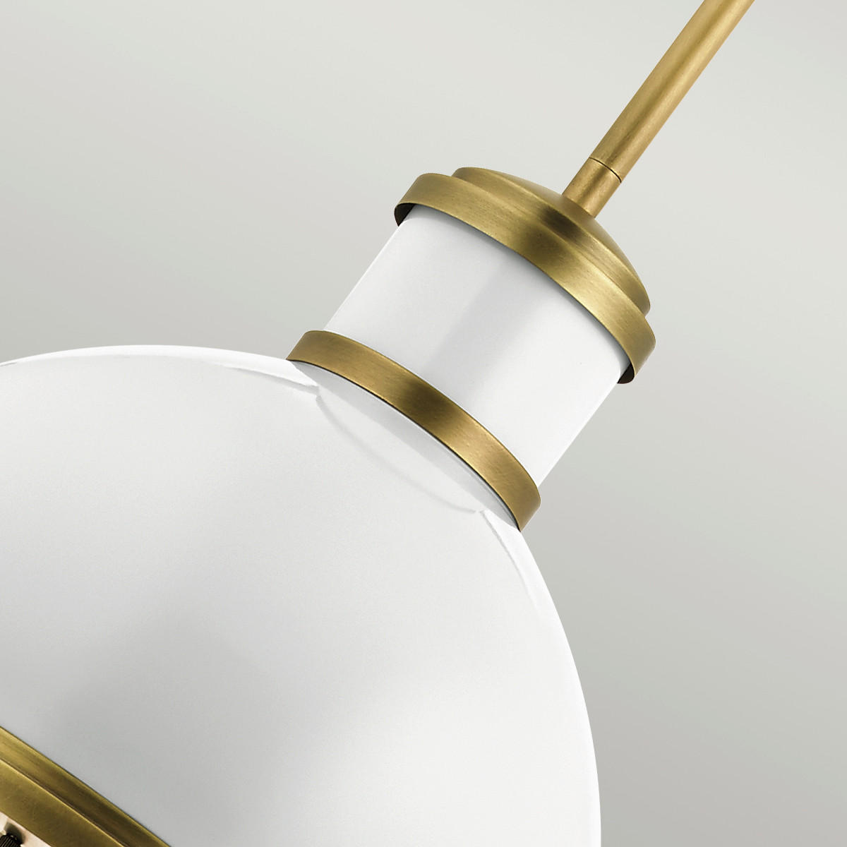 HÄNGELEUCHTE Elstead Tollis 40.8/75.1 cm   - Messingfarben/Weiß, Design, Glas/Metall (40.8/75.1cm) - Elstead Lighting