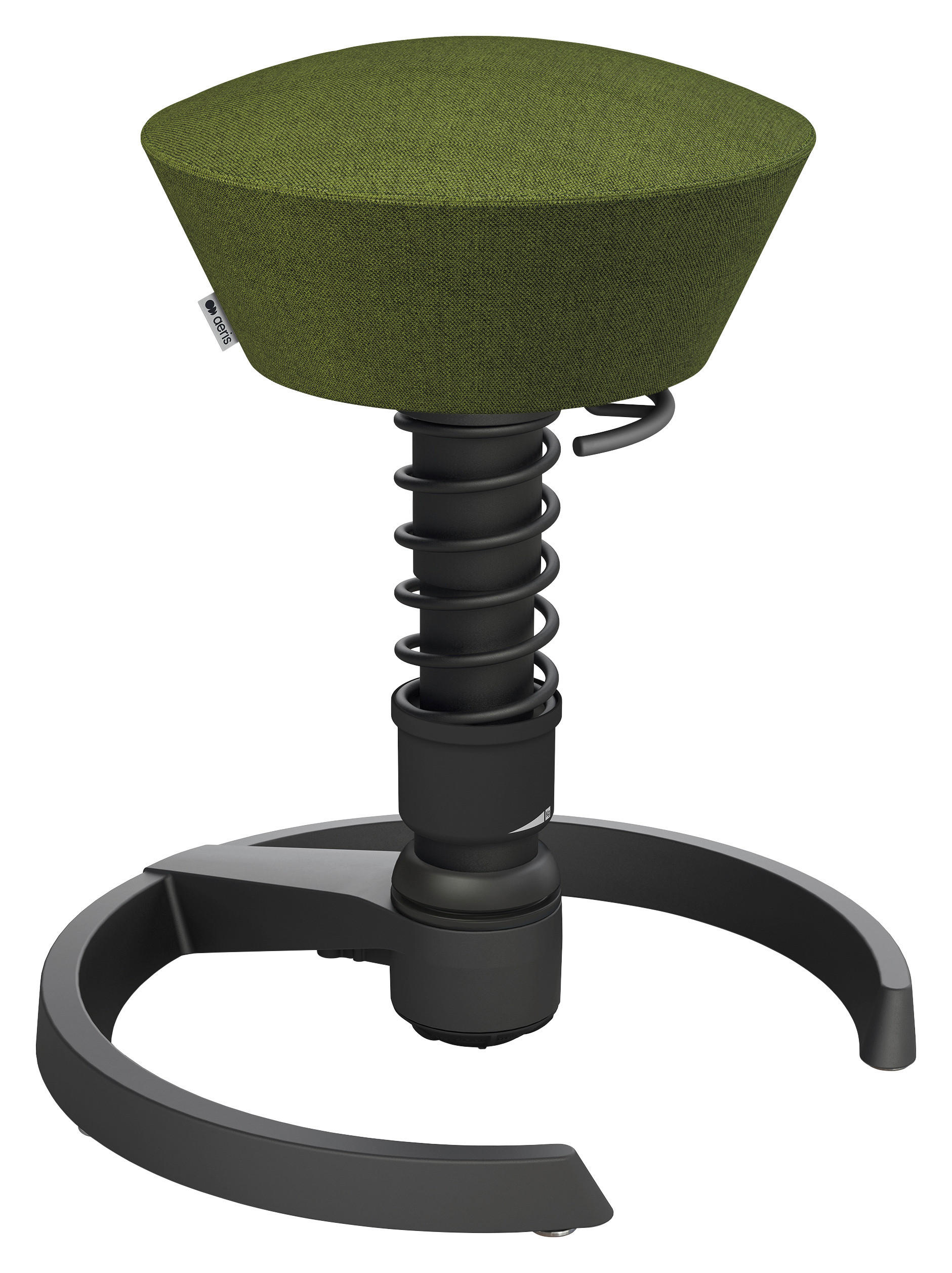 BÜROHOCKER 55/45,66/55 cm  - Schwarz/Grün, Basics, Textil/Metall (55/45,66/55cm) - Aeris
